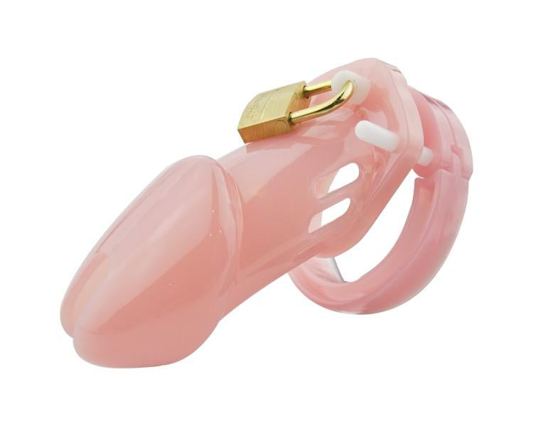 Lyla Pink Chastity Cage 2.76 inches and 3.94 inches long product view