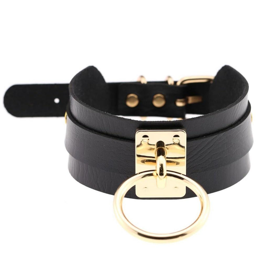 Sissy Slave Leather Choker BDSM, gallery view 2