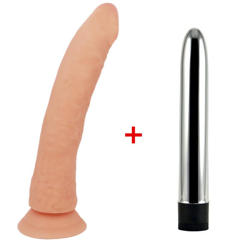 21 cm Sissy Trainer Dildo + Vibrator Set product view