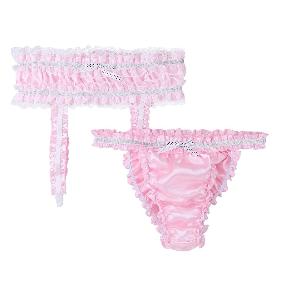 "Royal Sissy" Panties w/ Garters Set, gallery view 3