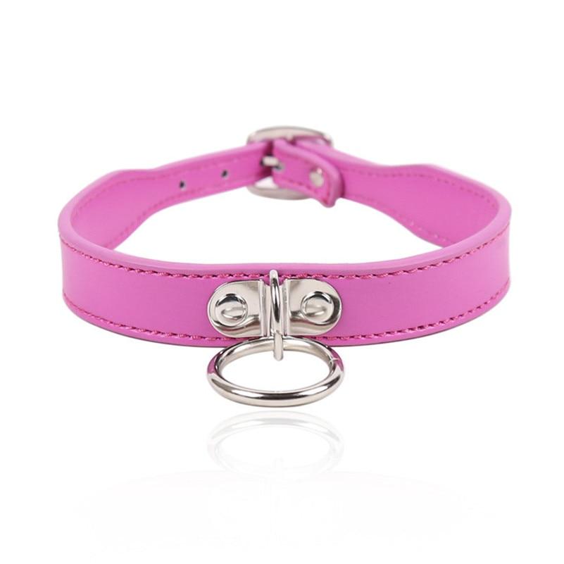 Pink Sissy Slave Collar product view