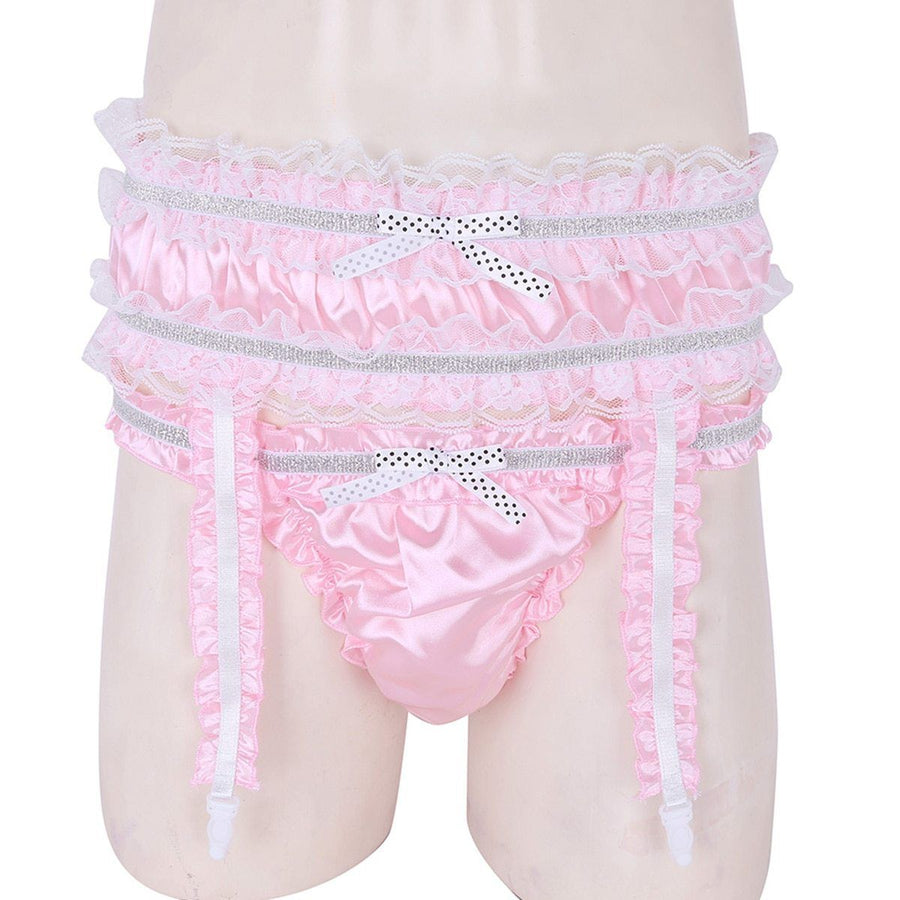 "Royal Sissy" Panties w/ Garters Set, gallery view 4