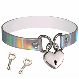 Herz &amp; Schlüssel Sissy Locker Choker BDSM