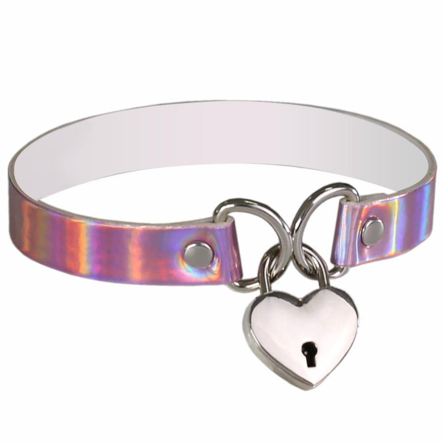 Heart & Key Sissy Locker Choker BDSM, gallery view 5