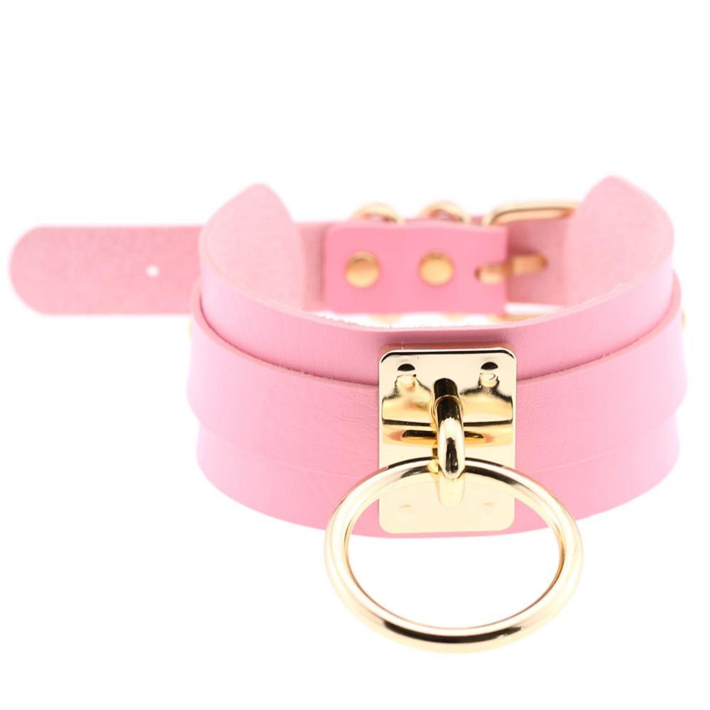 Sissy-Sklavin Lederhalsband BDSM