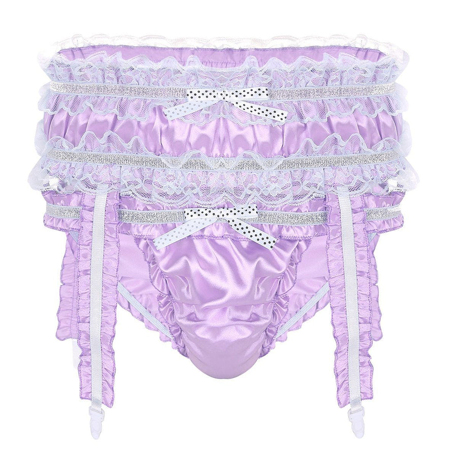 "Royal Sissy" Panties w/ Garters Set, gallery view 6