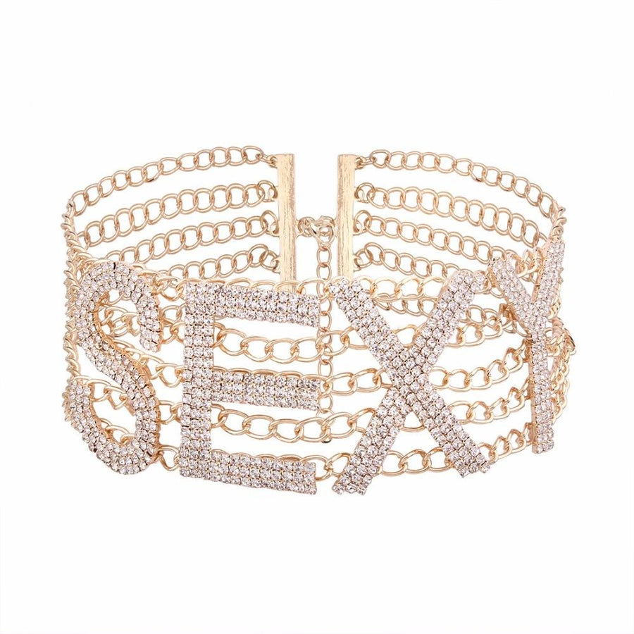 Sexy Crystal Choker BDSM product view