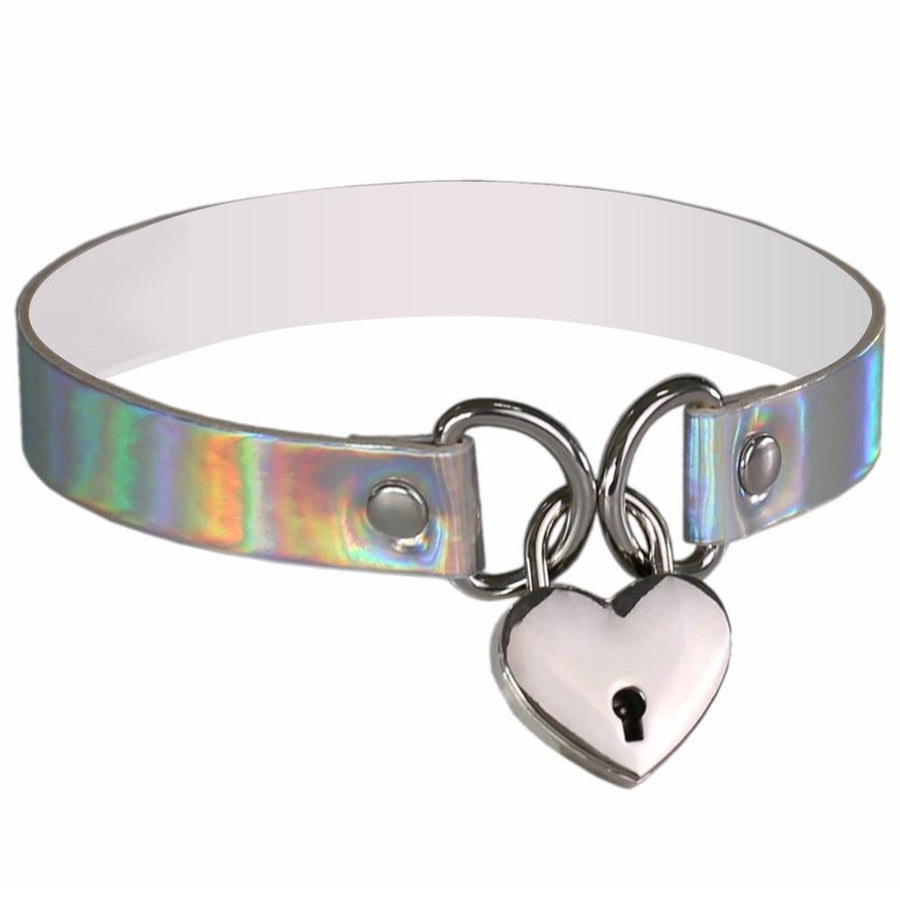 Heart & Key Sissy Locker Choker BDSM, gallery view 4