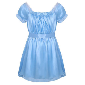 Kurzärmliges Sissy-Kleid aus Satin 