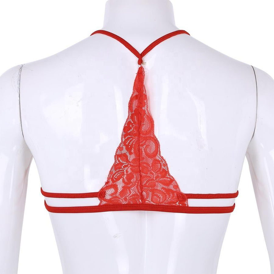 Lace Mesh See Through Sissy Bra, gallery view 5