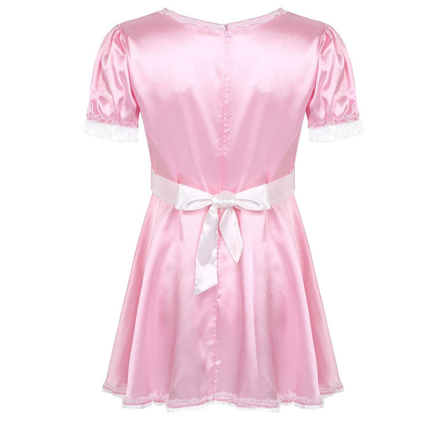 Sissy Maid Satin Dress with Apron, gallery view 2