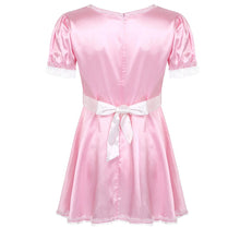 Load image into Gallery viewer, Sissy Maid Satin Dress with Apron
