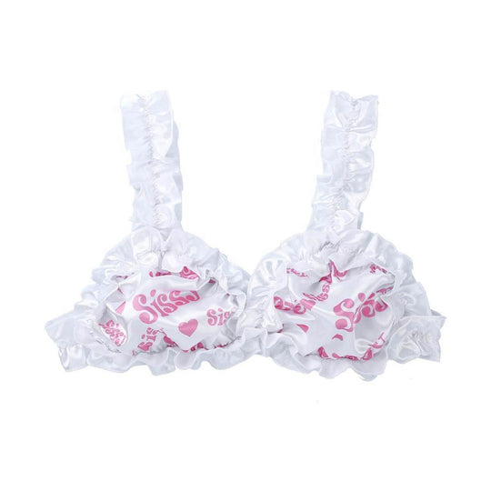 Ruffled Satin Sissy Bra product view