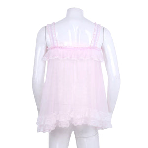 Robe Sissy en tulle et dentelle à volants 