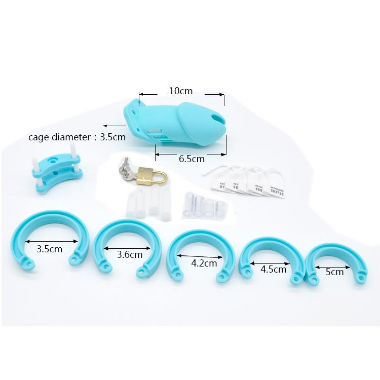 Alexandra Silicone Male Chastity Device 2.76 inches and 3.74 inches long, gallery view 19