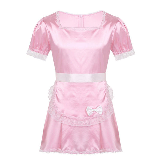 Sissy Maid Satin Dress with Apron product view