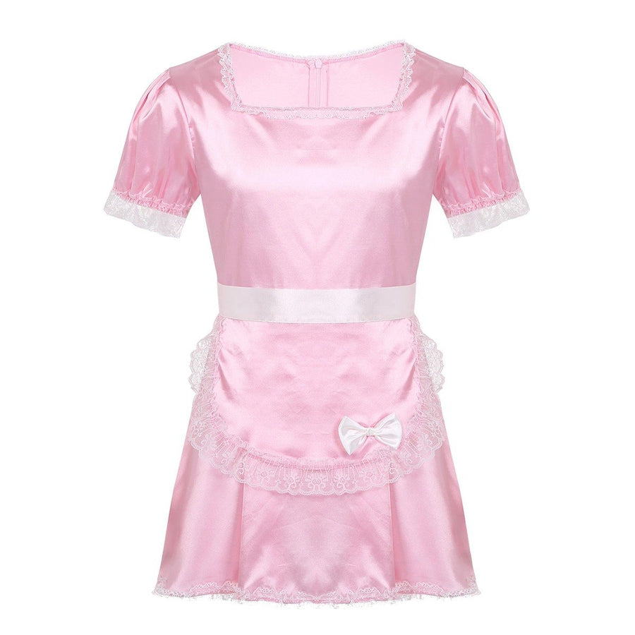 Sissy Maid Satin Dress with Apron product view