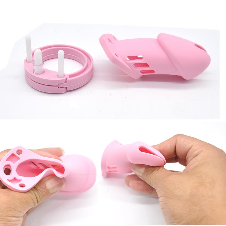 Alexandra Silicone Male Chastity Device 2.76 inches and 3.74 inches long, gallery view 10