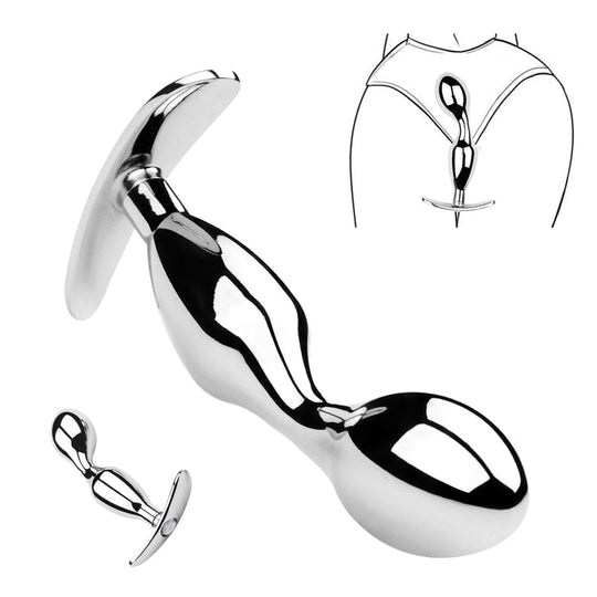 Bulbous Metal Prostate Massager BDSM product view