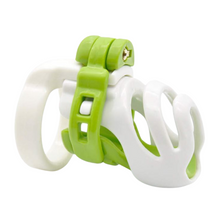 Load image into Gallery viewer, White/Green Resin Male Chastity Cage
