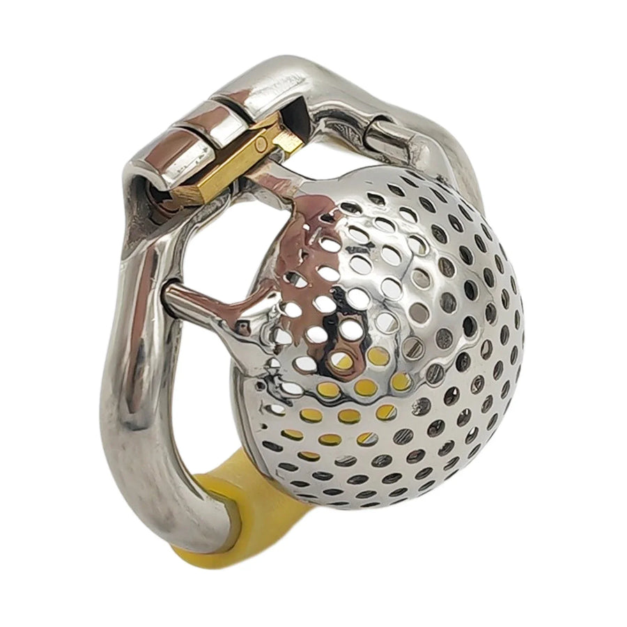 Stainless Steel Honeycomb Chastity Device product view