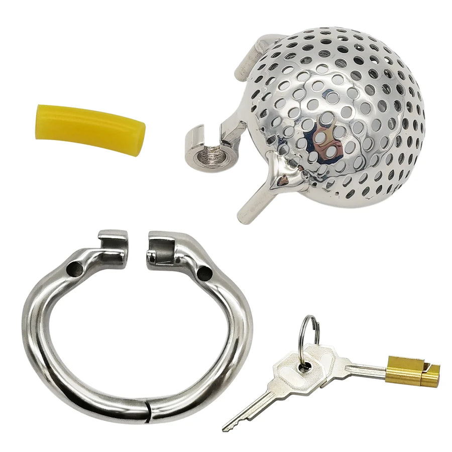 Stainless Steel Honeycomb Chastity Device, gallery view 5
