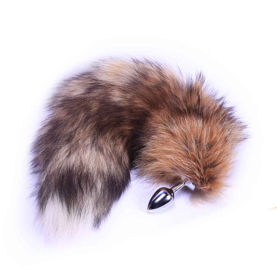 Realistic Brown Dog Tail Butt Plug BDSM product view