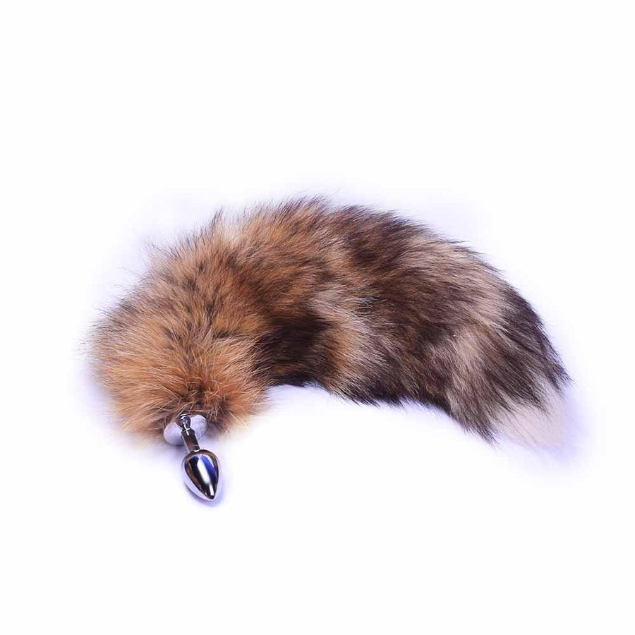 Realistic Brown Dog Tail Butt Plug BDSM, gallery view 4