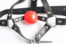 Load image into Gallery viewer, Mouth Gag Harness Leather Bondage
