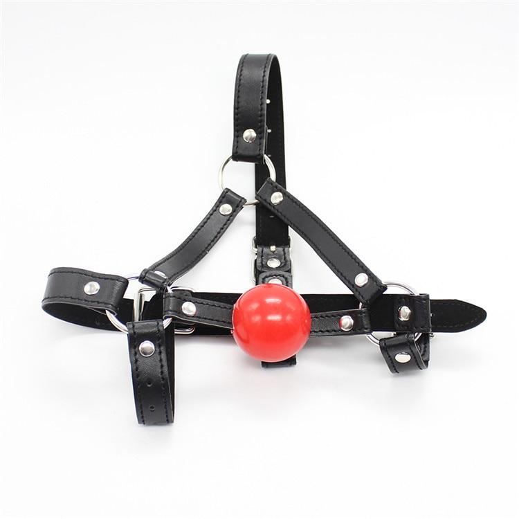 Mouth Gag Harness Leather Bondage, gallery view 3