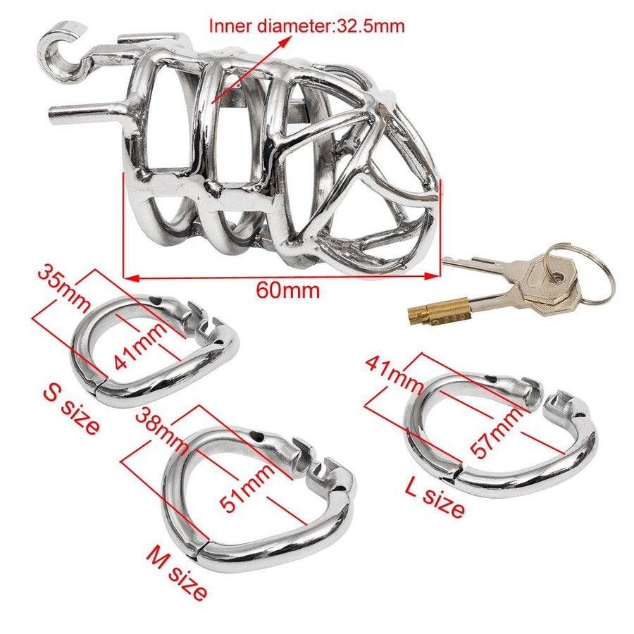 Isla Metal Chastity Device 3.27 inches long, gallery view 4