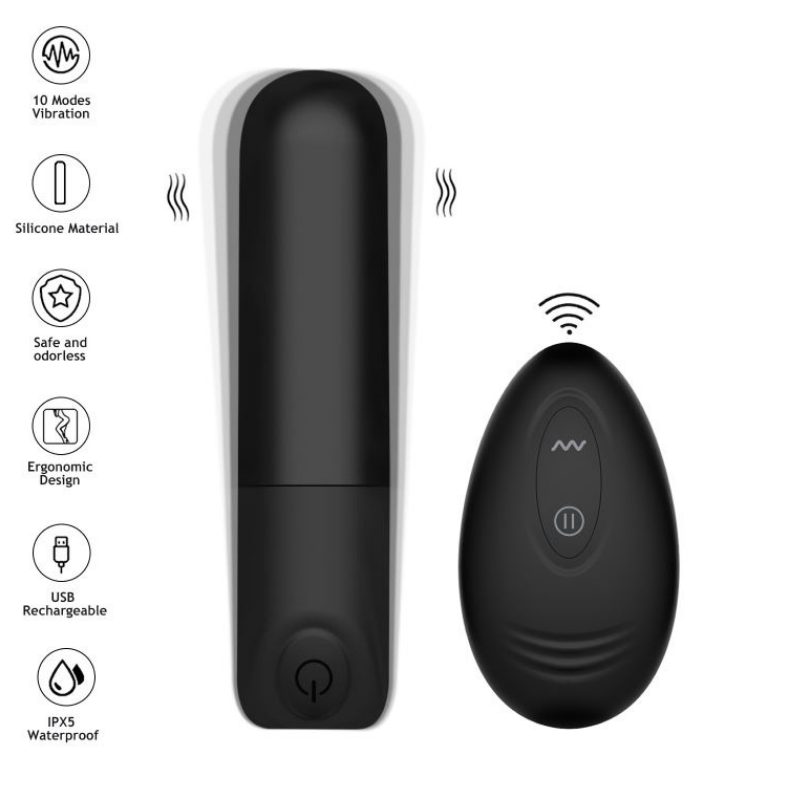 Mini Rocket - Remote Control Bullet Vibrator BDSM, gallery view 4