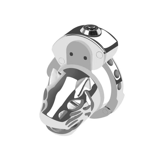New BDSM Tiger Head Adjustable Male Chastity Cage product view