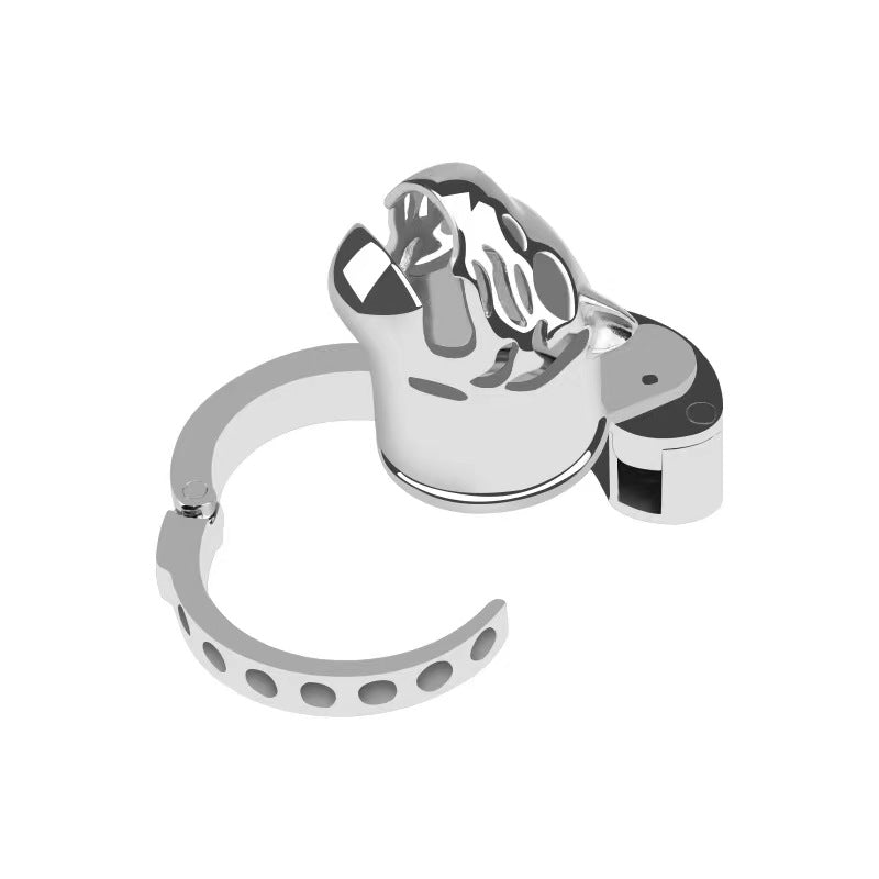 New BDSM Tiger Head Adjustable Male Chastity Cage, gallery view 3