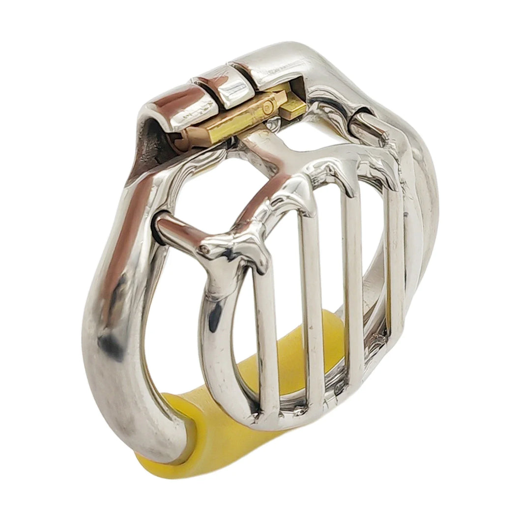 Newest Flat Cage Stainless Steel Male Chastity Device