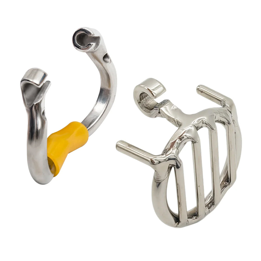Newest Flat Cage Stainless Steel Male Chastity Device, gallery view 4