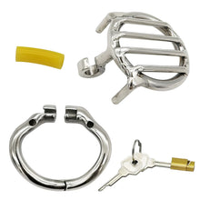 Load image into Gallery viewer, Newest Flat Cage Stainless Steel Male Chastity Device
