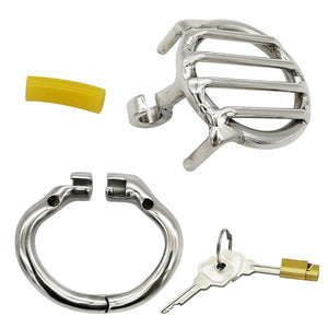 Newest Flat Cage Stainless Steel Male Chastity Device