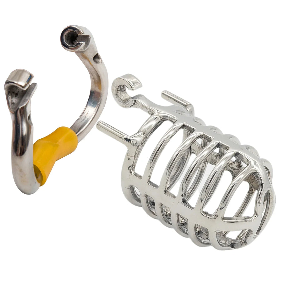 Newest Stainless Steel Male Chastity Device, gallery view 4