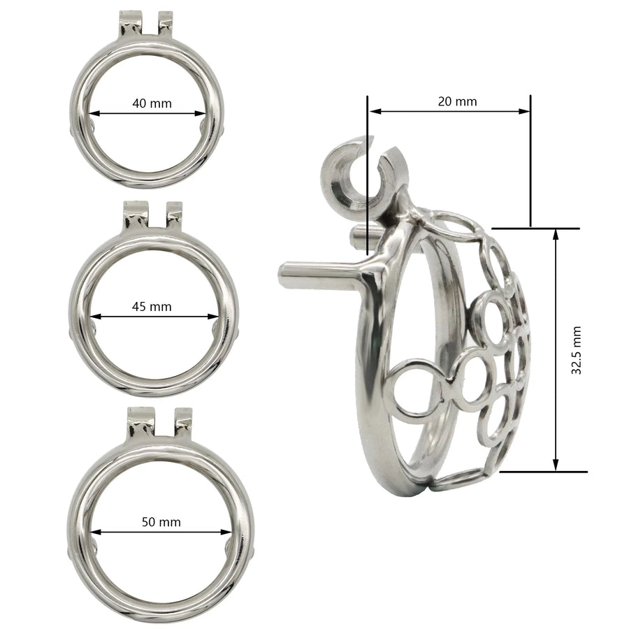 Prevent Escape Design Small Cock Cage size guide, gallery view 2