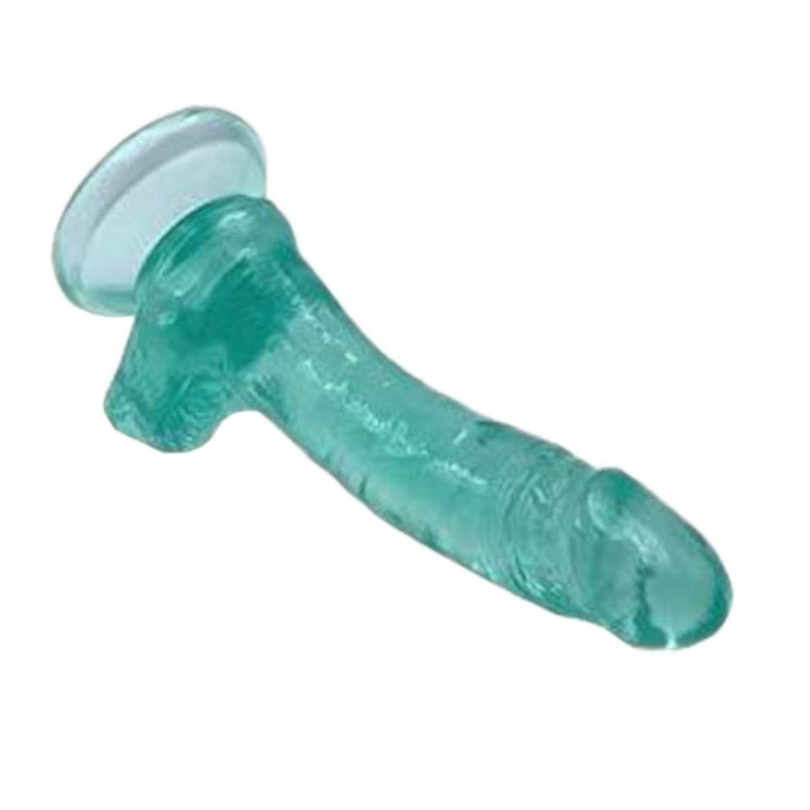 Transparent Green 7 Inch Realistic Dildo, gallery view 2