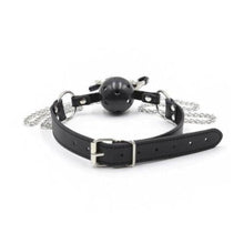 Load image into Gallery viewer, BDSM Black Ball Gag Nipple Clamp
