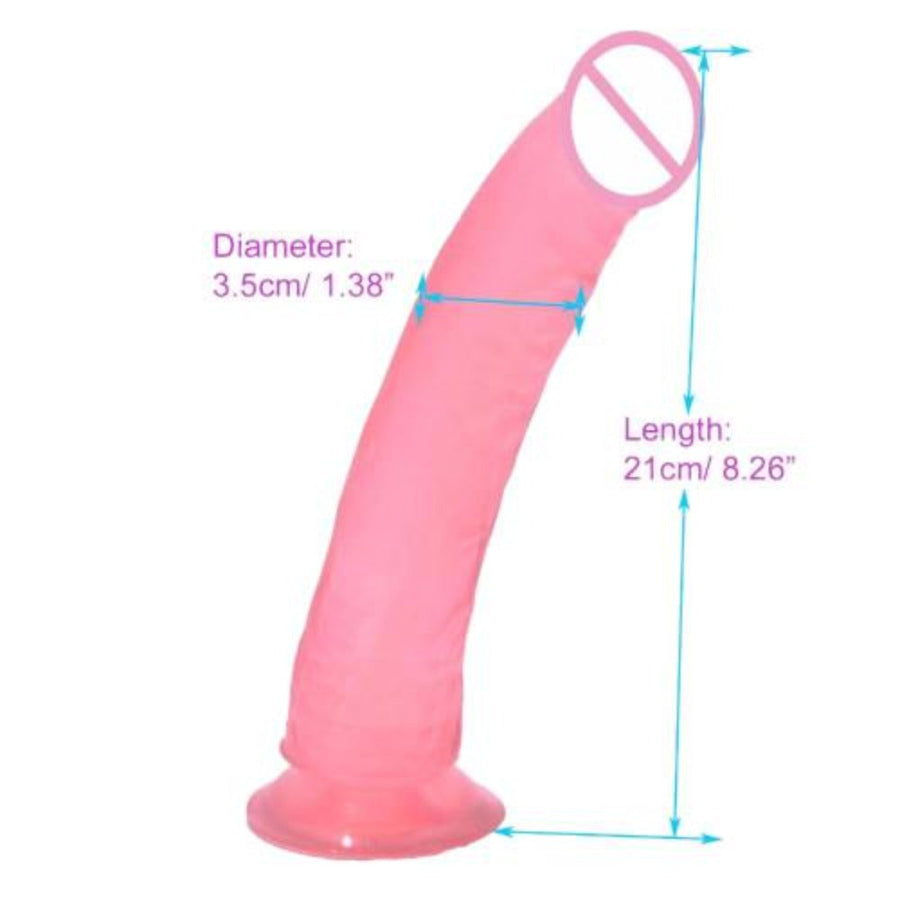 Flexible Jelly Sucker Pink Dildo BDSM, gallery view 6