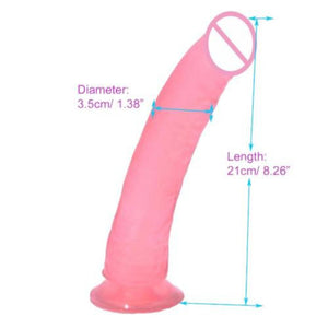 Flexibler Jelly Sucker Rosa Dildo BDSM