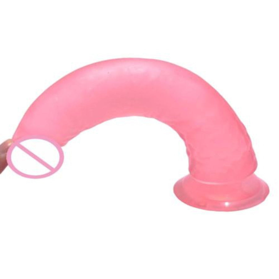 Flexible Jelly Sucker Pink Dildo BDSM, gallery view 4