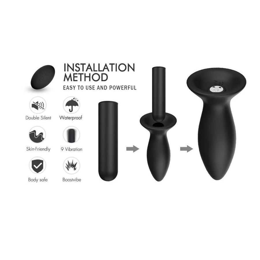 Suction Vibrating Cup Butt Plug 5pcs Set, gallery view 5