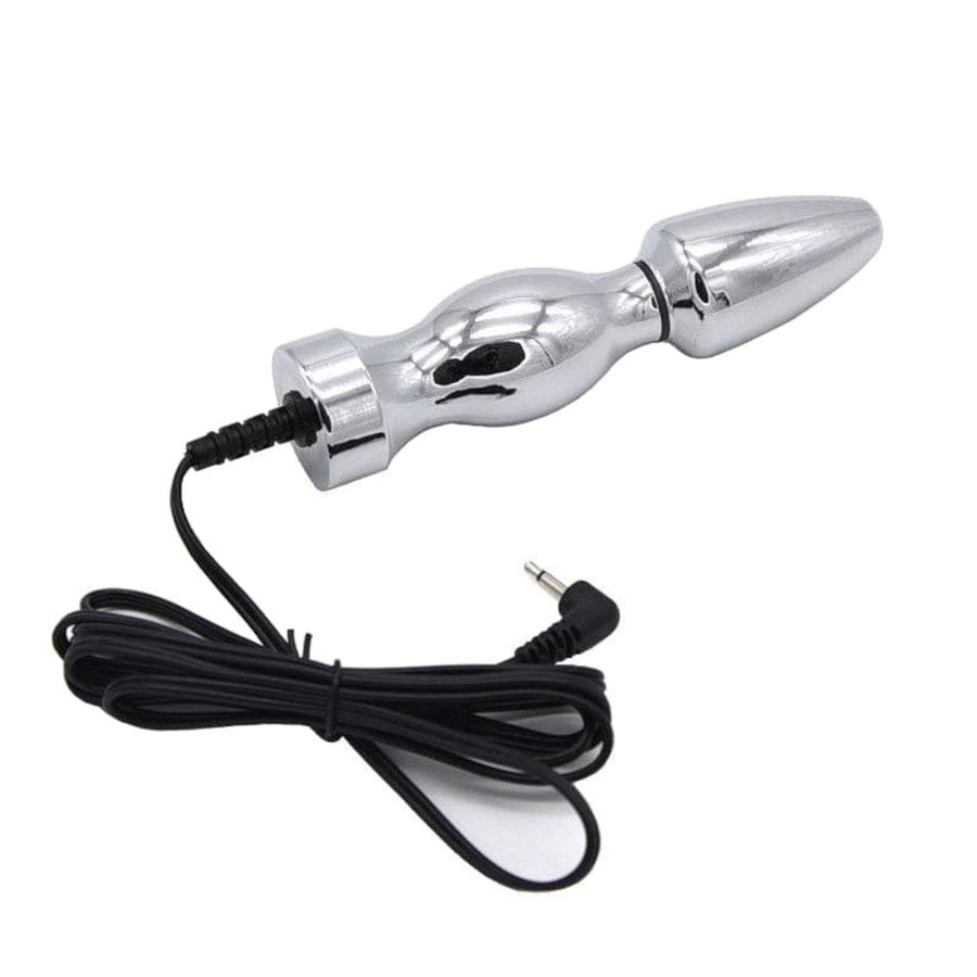 Shocking Beaded Bullet Metal Butt Plug product view