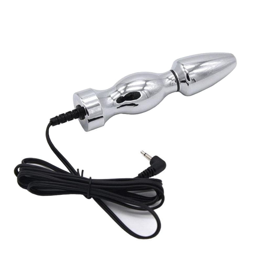 Shocking Beaded Bullet Metal Butt Plug sissyloving Shocking Beaded Bullet Metal Butt Plug sissyloving