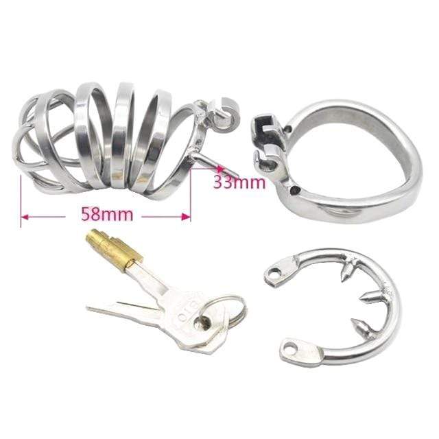 Alina Male Chastity Device 1.77 inches and 2.36 inches long, gallery view 6