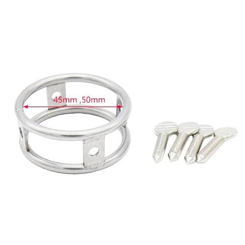 Torture Stimulation Silver Cock Ring BDSM, gallery view 4